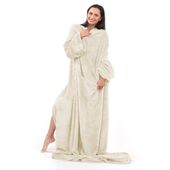 Koc z rękawami Kremowy 150x180 DecoKing