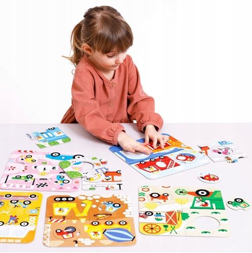 CZUCZU Puzzle Układanki z Dziurką POJAZDY 6 Układanek 36 Elementów 2+ na Arena.pl