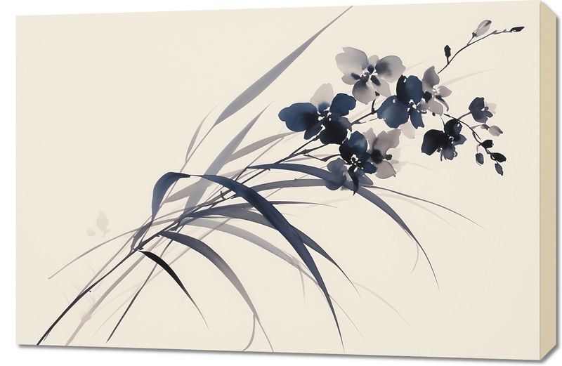 Obraz 90x60cm Orchidea w Sepii zdjęcie 1