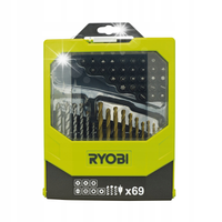 RYOBI RAK69MIX ZESTAW WIERTEŁ I BITÓW 69 SZT