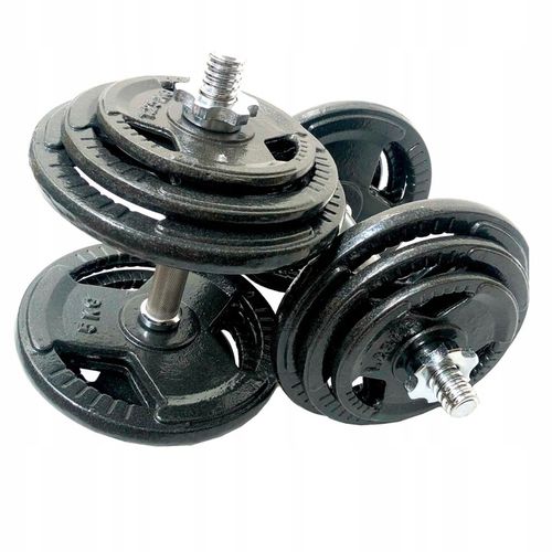 HANTLE ŻELIWNE 2x30kg gryf Talerze zestaw 60kg na Arena.pl