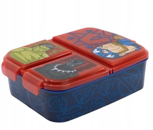 Śniadaniówka Lunchbox Pojemnik Do Szkoły Pudełko Przegródkami AVENGERS na Arena.pl