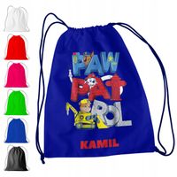 WOREK PLECAK SPORTOWY NA WF DLA DZIECI - PSI PATROL + IMIĘ! PAW PIES BAJKA