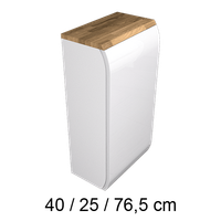 Szafka łazienkowa podwieszana z półkami 40/25/76,5 cm