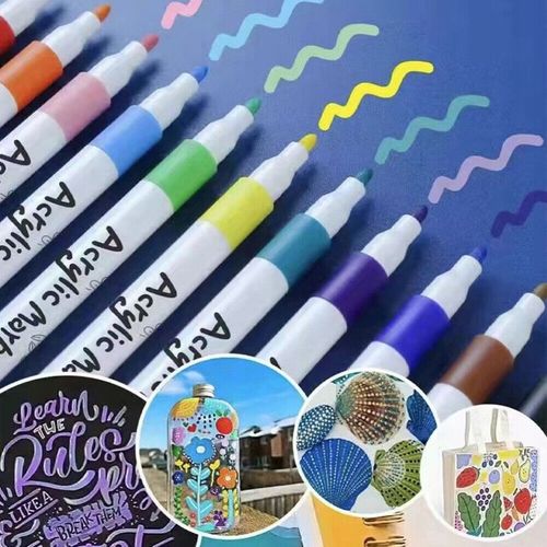 FLAMASTRY PISAKI AKRYLOWE DO RÓŻNYCH POWIERZCHNI 24 szt na Arena.pl