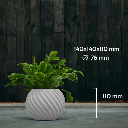 Doniczka okrągła Bauble BVM | Biały Mat, Kolor Biały Mat, Concrette, Wymiary 7.60x11 cm na Arena.pl