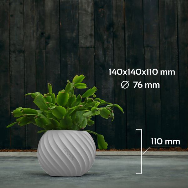 Doniczka okrągła Bauble BVM | Biały Mat, Kolor Biały Mat, Concrette, Wymiary 7.60x11 cm zdjęcie 11