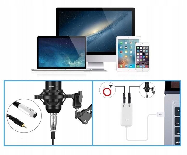 MIKROFON STUDYJNY USB PULUZ POJEMNOŚCIOWY GAMING zdjęcie 6