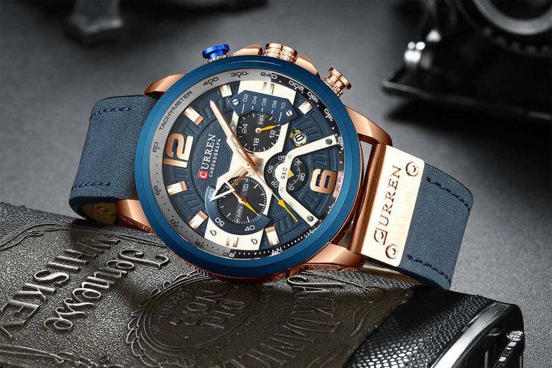 ZEGAREK MĘSKI CURREN 8329 (zc027e) - CHRONOGRAF + BOX zdjęcie 2