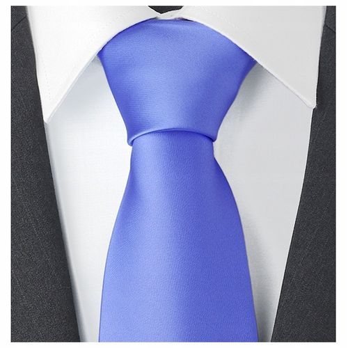 Gładki Jednokolorowy Krawat Męski NIEBIESKI R22 na Arena.pl