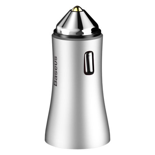 Ładowarka Samochodowa 2xUSB Baseus FastCharge 2.4A srebrny na Arena.pl