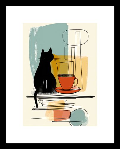 Plakat 13x18cm Kot i Kawa na Arena.pl