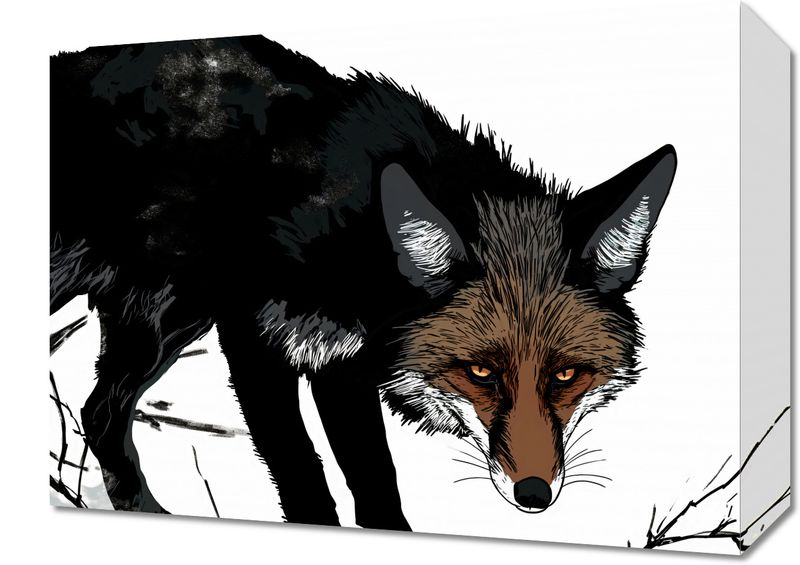Obraz 40x30cm Nieufny Lis zdjęcie 1