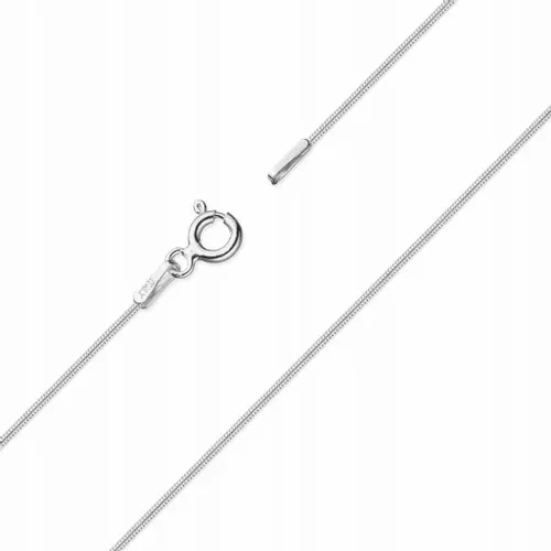 DAMSKI ŁAŃCUSZEK SREBRNY pr. 925 ŻMIJKA 55cm na Arena.pl