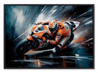 Plakat w ramce motor ścigacz abstrakcja 40x50 cm w czarnej ramie