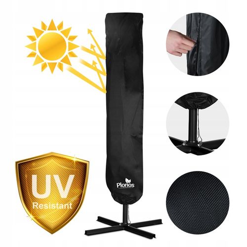 Parasol ogrodowy duży składany z wysięgnikiem pokrowiec 8 segmentów Ø 350cm na Arena.pl