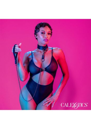 collar with chain leash black na Arena.pl