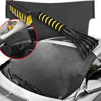 Mata Antyszronowa Na Szybę Do Samochodu Osłona Skrobaczka Ze Szczotką 50CM