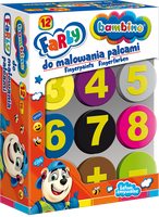 FARBY DO MALOWANIA PALCAMI 12 SZTUK BAMBINO 5903235003165
