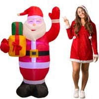 mikołaj nadmuchiwany świecący duży pompowany led 150 cm dmuchaniec jumihome