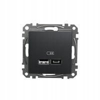 Schneider ,Sedna Design & Elements, Gniazdo ład USB typ A+C 2,4A, SDD114402