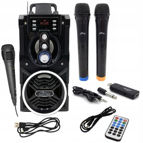 PARTYBOX karaoke Bluetooth MP3 FM 800W 3 mikrofony na Arena.pl