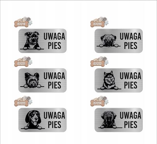 GRAWER Tabliczka nierdzewna 20x10 cm UWAGA PIES Chow chow na Arena.pl