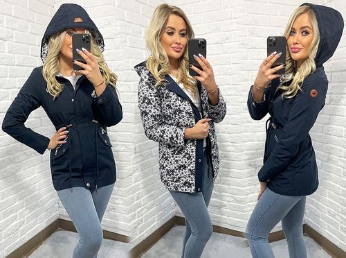 DWUSTRONNA PARKA kurtka Z KAPTUREM 3 KOLORY S na Arena.pl