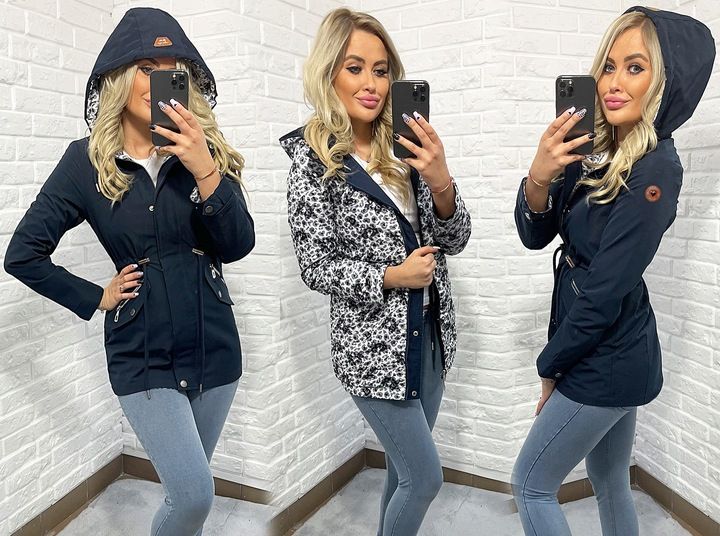 DWUSTRONNA PARKA kurtka Z KAPTUREM 3 KOLORY S zdjęcie 7