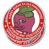 Naklejki Karne za złe parkowanie na auto Burak 100 szt