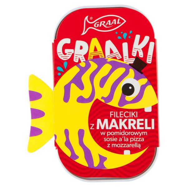 GRAAL Fileciki z makreli w pomidorowym sosie pizza z mozzarellą 110 g zdjęcie 1