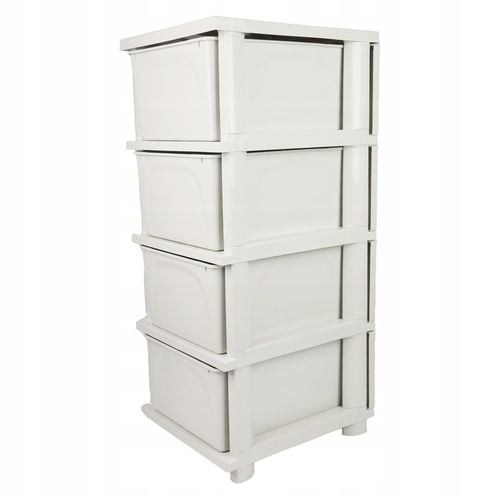 KOMODA Z SZUFLADAMI PLASTIKOWA ECRU WOLNOSTOJĄCA REGAŁ ORGANIZER na Arena.pl