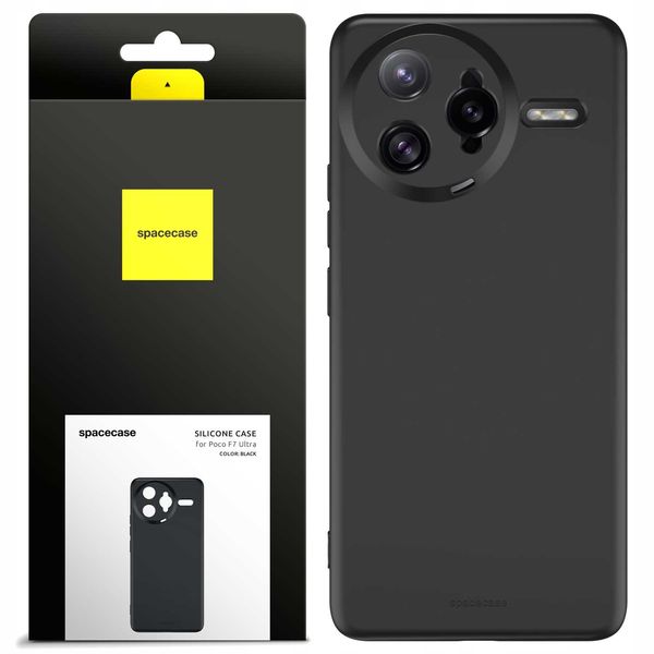 Spacecase Silicone Case 3.0 Poco F7 Ultra black zdjęcie 1