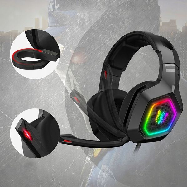 ONIKUMA K10 SŁUCHAWKI GAMINGOWE NAUSZNE PRZEWODOWE Z MIKROFONEM DO PC RGB zdjęcie 7
