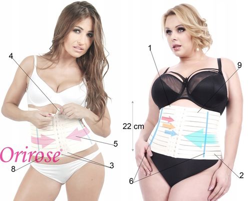 Orirose PAS gorset mocno WYSZCZUPLAJĄCY brzuch talię poporodowy Z REGULACJĄ na Arena.pl