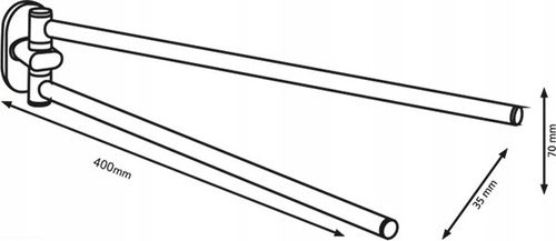 WIESZAK UCHWYT ŁAZIENKOWY PODWÓJNY NA RĘCZNIK ścienny CZARNY MAT BLACK na Arena.pl