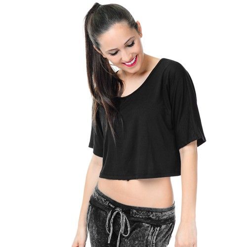 TOP CROP NIETOPERZ /CZARNY na Arena.pl