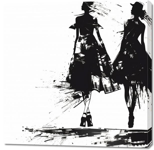 Obraz 100x100cm Atramentowy Przerys zdjęcie 1