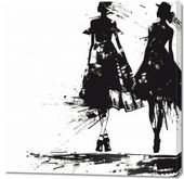 Obraz 100x100cm Atramentowy Przerys