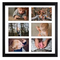 Ramka na 6 zdjęć Hekla 40x40x6 MDF galeria czarny 1szt.