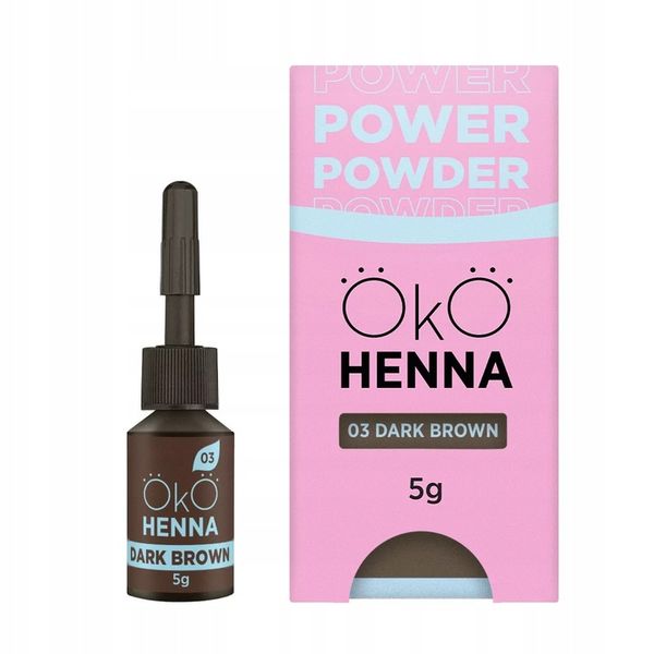Henna pudrowa do brwi OkO (#03 Dark Brown 5g) zdjęcie 1
