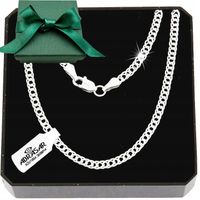 ŁAŃCUSZEK SREBRNY MĘSKI ROMBO 50cm SREBRO pełne 925 DLA NIEGO NA PREZENT