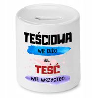 Skarbonka Dla Teścia Teść Wie Wszystko Prezent Z Nadrukiem Ze Zdjęciem