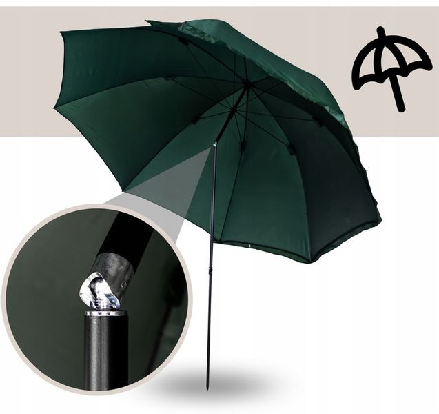 DUŻY PARASOL WĘDKARSKI 240cm WODOODPORNY namiot Z BOKAMI na ryby PARASOL zdjęcie 9