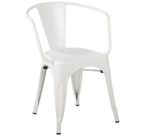 Krzesło TOWER ARM białe - metal na Arena.pl