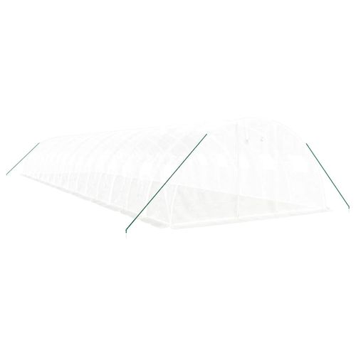 Szklarnia ze stalową ramą, biała, 64 m², 16x4x2 m na Arena.pl