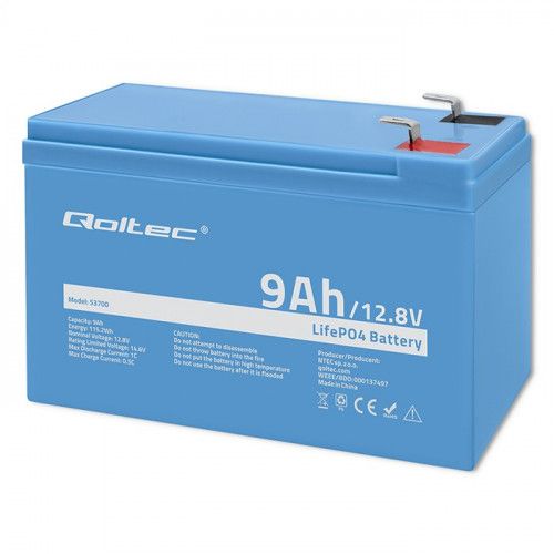 AKUMULATOR LIFEPO4 9AH 12V BMS QOLTEC na Arena.pl