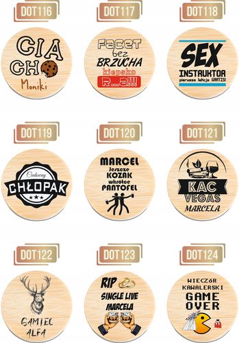 OTWIERACZ do piwa DREWNIANY personalizacja TWÓJ NAPIS WĘDKARZ Z KRWI I OŚCI na Arena.pl