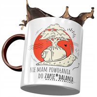 Kubek Bordowy Śmieszny Zabawny Nie Mam Powołania Z Nadrukiem Ze Zdjęciem