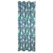 Zasłona gotowa na przelotkach PALMS 140x250 zielona biała